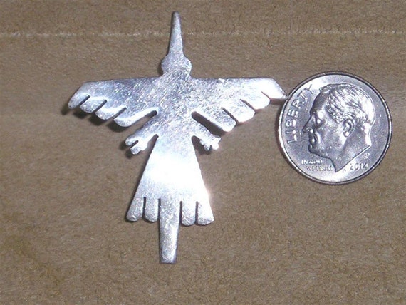Unsigned Sterling Silver Native American Indian T… - image 1