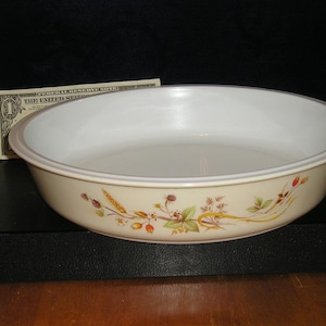 Vintage Marks And Spencer 10 Inch Pie Plate Pan Harvest Pattern Stoneware. Never Used New 1980&#39;s