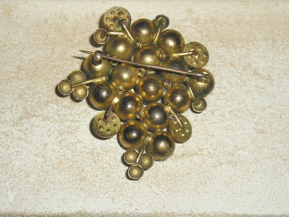 Art Deco Era Brass Unsigned Miriam Haskell Brooch… - image 3