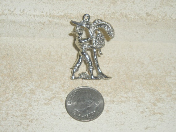 Vintage Signed Sterling Silver Solid Charm Or Pen… - image 1