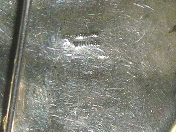 Signed Vintage Sterling Moon Or Sun Face Brooch P… - image 2