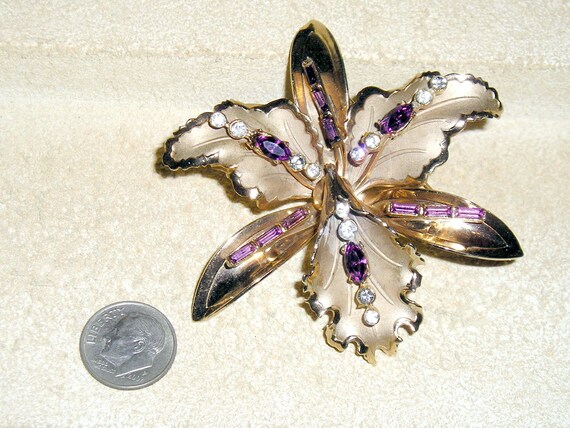 Large cheap purple brooch