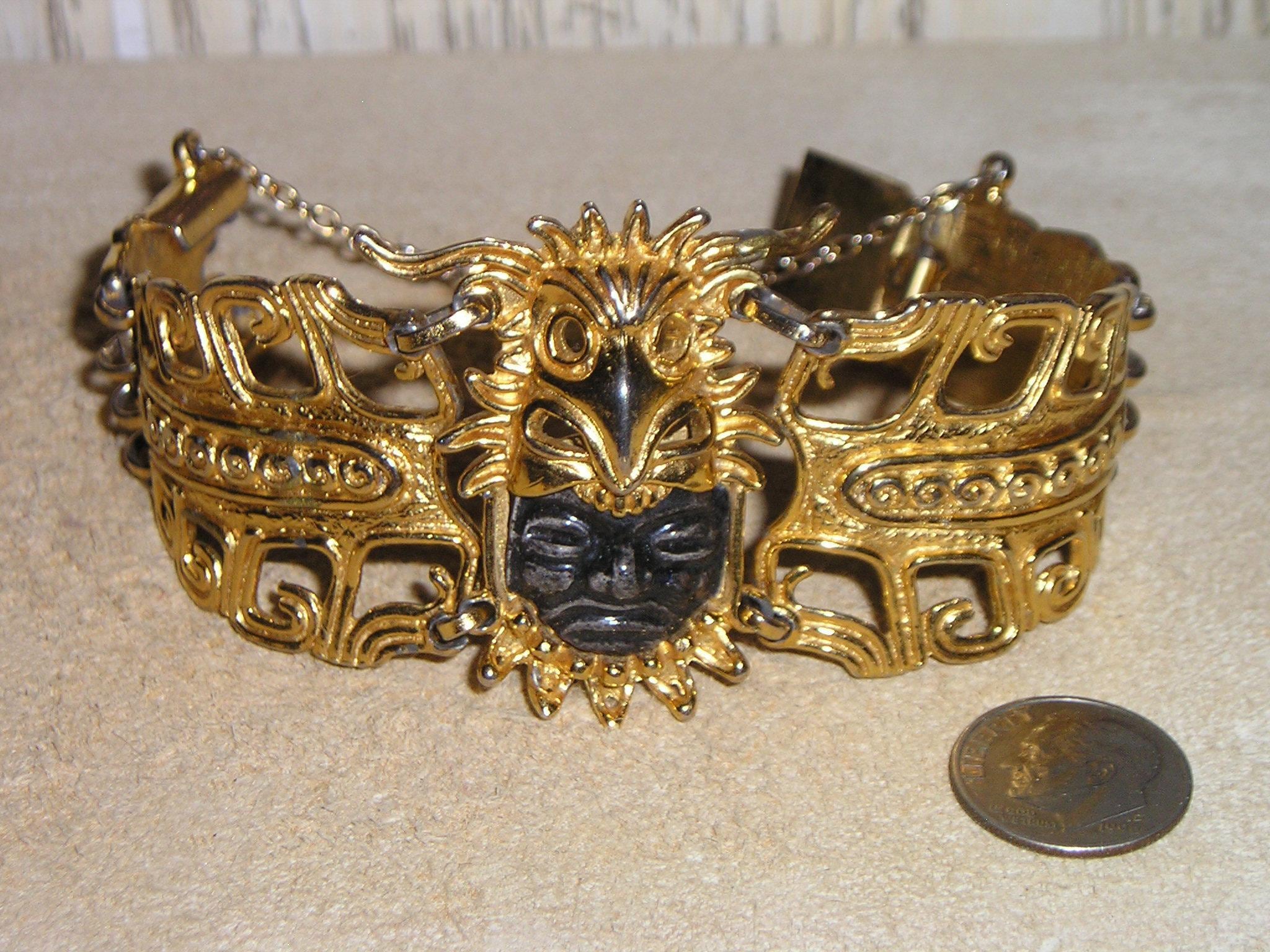 アクセサリー antique vintage old gold silver mexico Vintage Mexico REX Taxco 925 Sterling Silver Mayan/Aztec