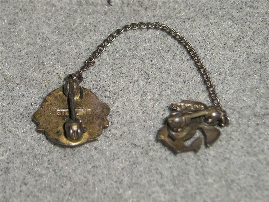 Vintage Rare Sterling Silver World War Two Marine Corp. Sweetheart Pin ...