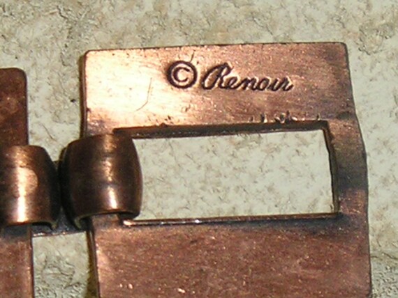 Signed Matisse Renoir Solid Copper Object Art Bra… - image 3