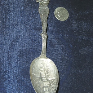 Signed Sterling Silver Indian Souvenir Spoon Los Angeles Circa 1900 Vintage 11130