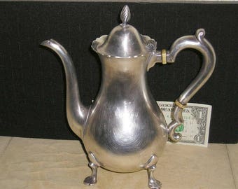 Vintage Signed Gorham Sterling Silver Queen Anne Tea Pot 1950's