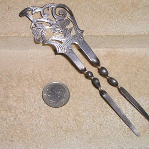 Vintage Sterling Hair Fork - Etsy