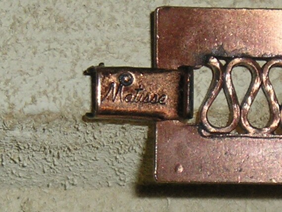 Signed Matisse Renoir Solid Copper Object Art Bra… - image 4