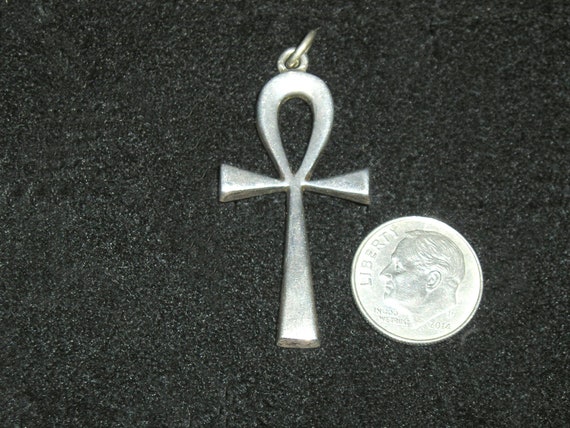 Vintage From Egypt. Egypt Silver Cross Pendant. S… - image 1