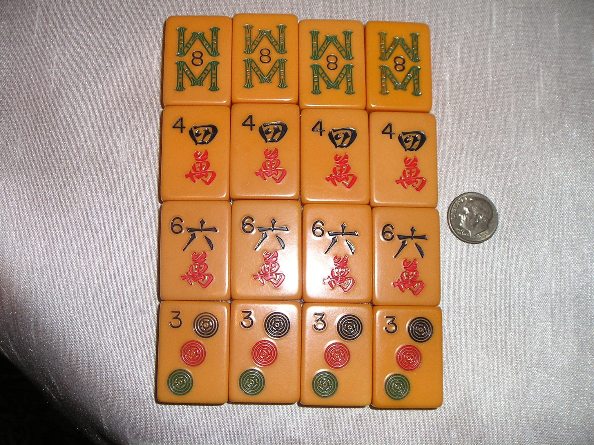 Vtg 1940s Rottgames Bakelite Mahjong Set •146 Tiles •Peacock One Bam