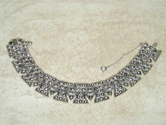Signed Bogoff Pat. 150675 Crystal Rhinestone Brac… - image 3