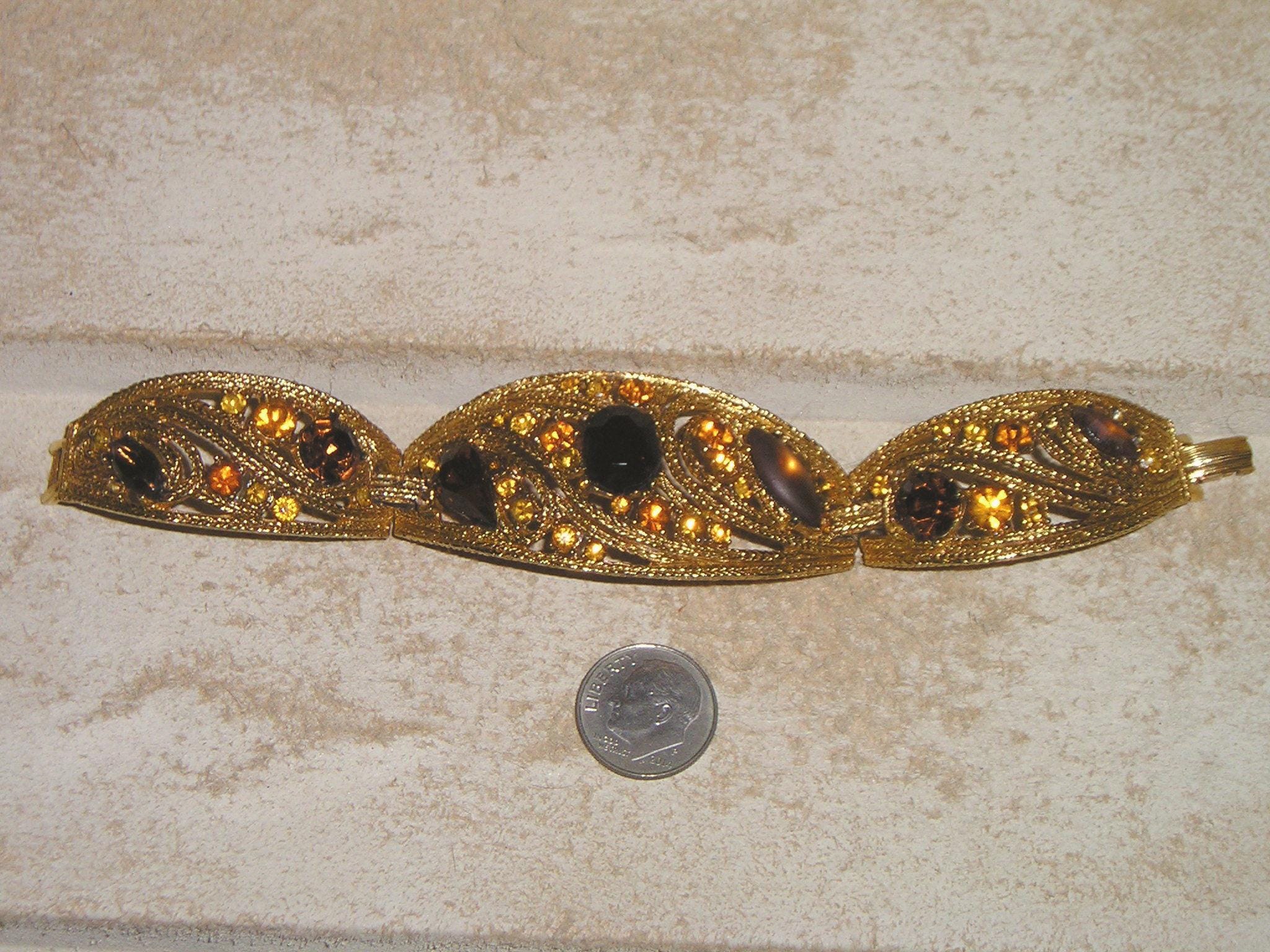 bazo1199 ゴールド ブレスレット Rust Rhinestone 1199 Bazo 1199