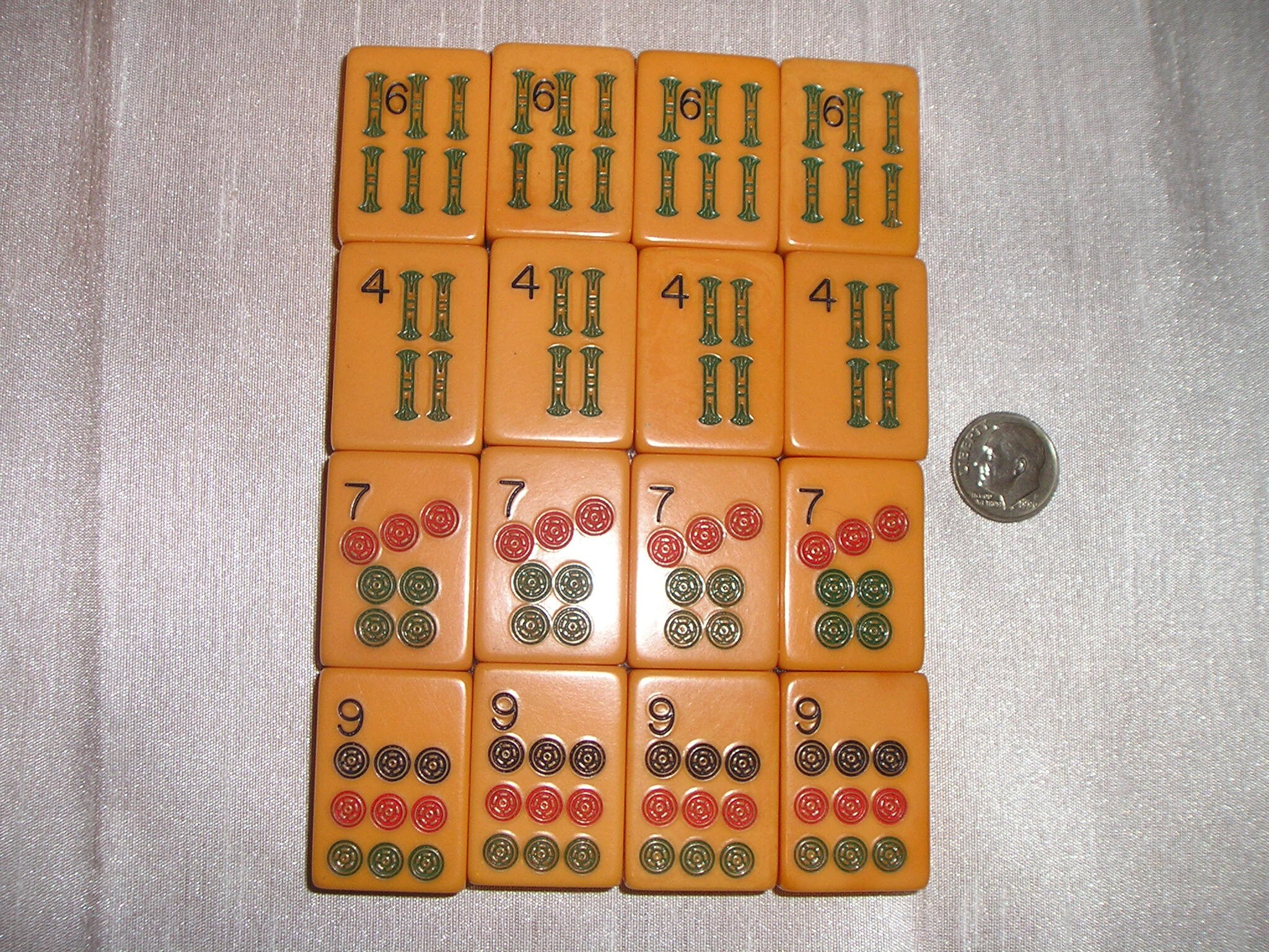 Chinese Mahjong Set X-Large 144 Ivory Color Tile 1.5" Tiles Mah-jongg  with Case