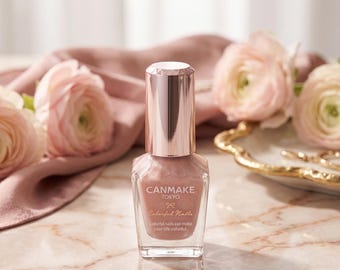 CANMAKE Colorful Nails N124 Sweet Pea Quartz 8ml, Limited Edition Japanese Nail Polish, Pearl Pink Pastel Spring Color
