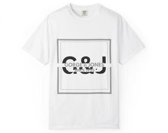 Gorge & Jones Logo Box T-shirt | Minimal Monochrome Graphic