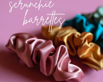 Satin Scunchie Barrettes