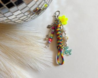 Rainbow Paracord Bag Charm