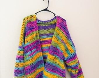Colorful Crochet Cardigan