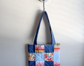 Patchwork Quilted Tote Bag
