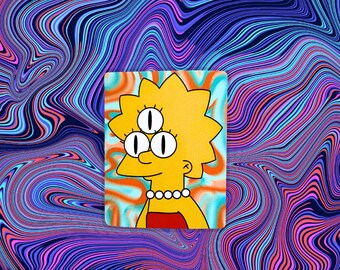 Lisa Simpson Psychedelic Sticker