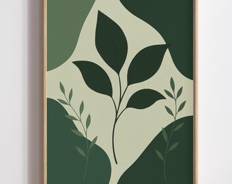 Nocturnal Botanica | Wall Art, Abstract Nature Print, Digital Download Instantly