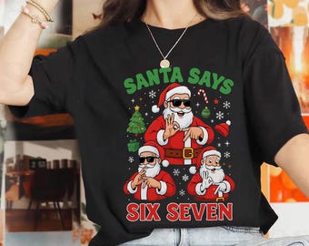 Papai Noel diz Seis Sete PNG, Papai Noel dizendo 6 7 PNG viral e engraçado, PNG de Natal em alta, Presente para meninos e meninas PNG, PNG de Natal sarcástico