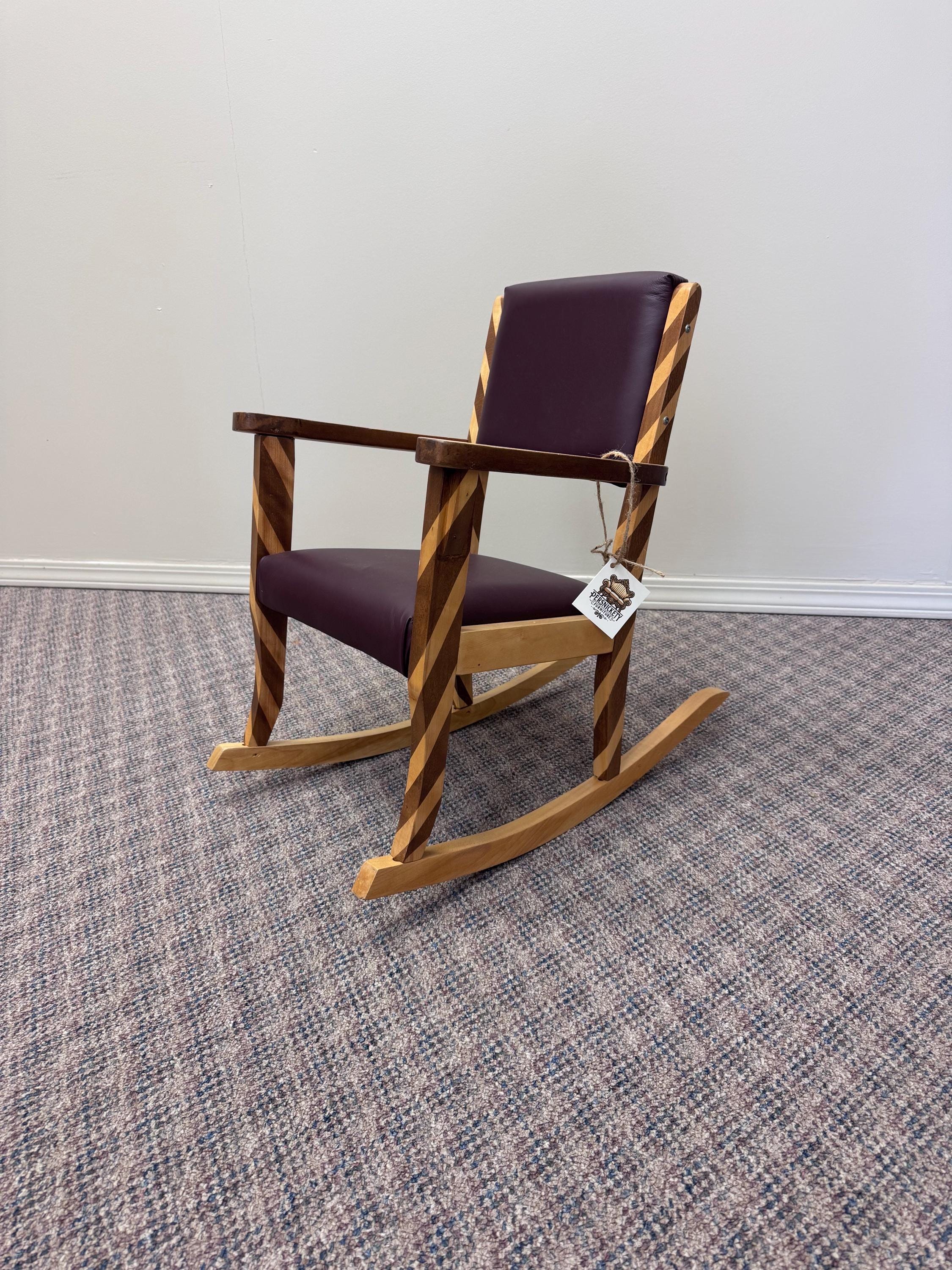 Vintage rocking chair leather seat - Etsy 日本