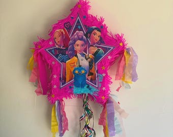 Piñata inspirée des stars de la K-Pop | Décoration de fête d'anniversaire, accessoire de soirée à thème concert et piñata de célébration