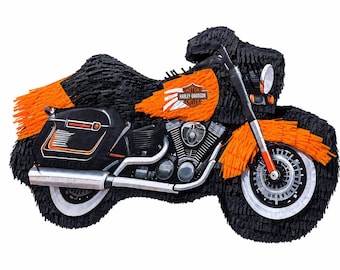 Motorrad Piñata, Biker Geburtstag Party Dekoration, handgemachtes Gastgeschenk, Custom Motorrad