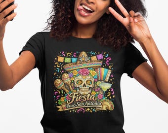 Fiesta San Antonio Shirt, Puro San Antonio Fiesta Tee, Fiesta Medal Style Shirt, Texas Fiesta Party Shirt, San Antonio Festival Tee