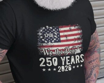 250周年記念シャツ「We The People」1776年～2026年 USA愛国心Tシャツ