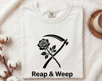 Maglietta Blade Bloom, regalo mistico di Halloween per donna, maglietta inquietante, maglietta Blossom, maglietta horror per fan, maglietta spettrale, grafica mistica, volto scheletrico pulito