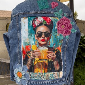 Rose Denim Jacket - Etsy