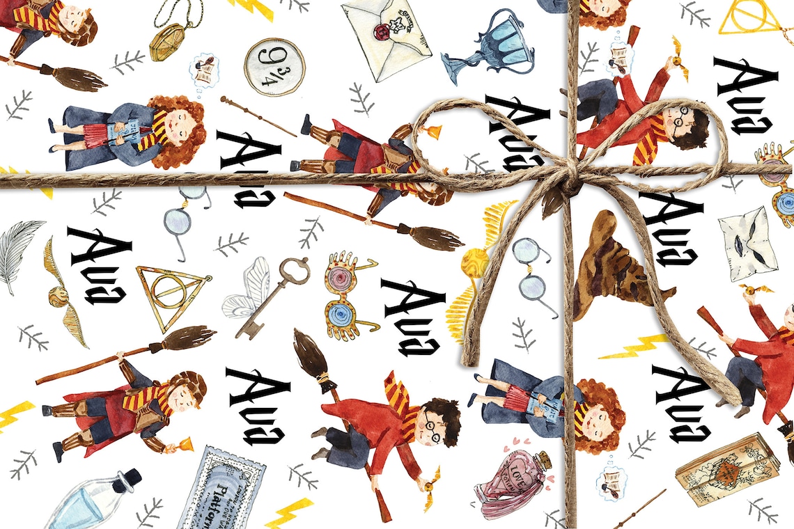 Harry Potter Wrapping paper Custom Wrapping Paper-deathly | Etsy