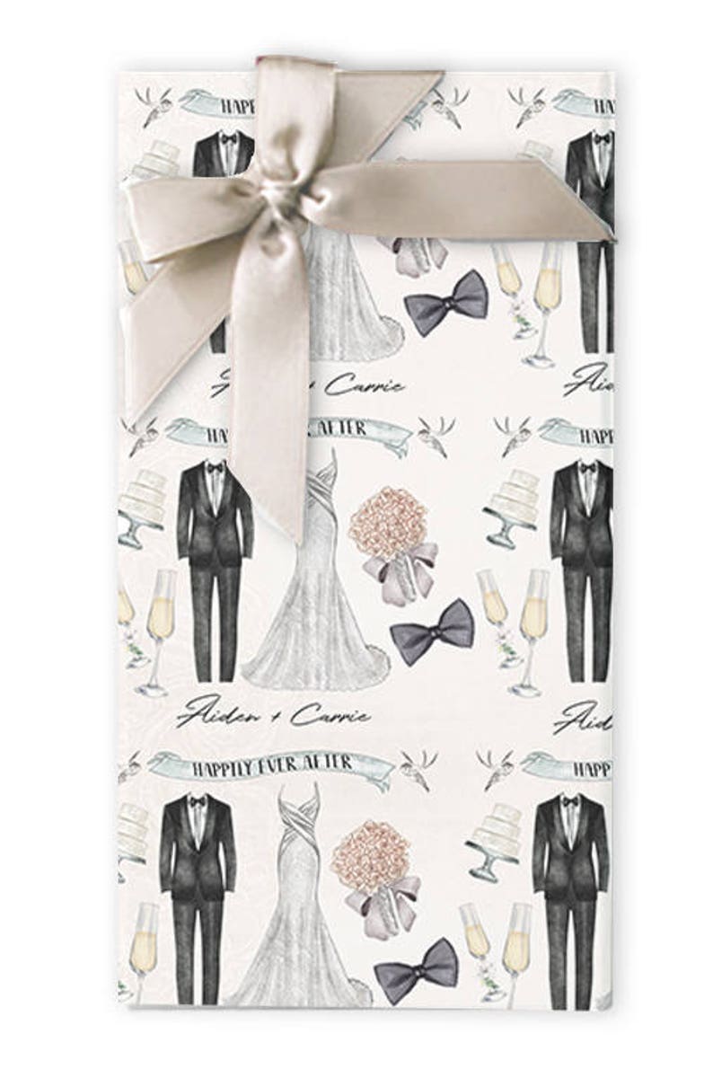 Wedding Wrapping Paper Custom Wrapping Paper Wedding Etsy
