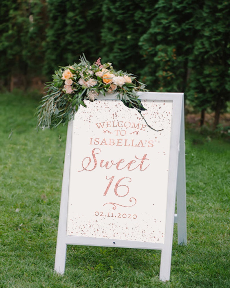 Sweet Sixteen Sign Poster Printable Sweet 16 Sign-wedding | Etsy