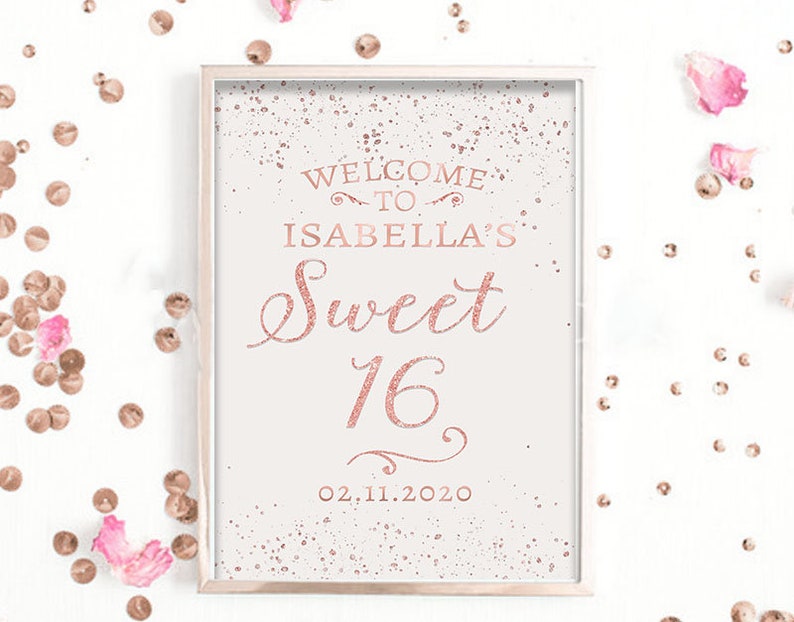 Sweet Sixteen Sign Poster Printable Sweet 16 Sign-wedding | Etsy