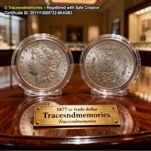 1877 CC Morgan Dollar silver plated Rare U.S. Commemorative Collectible for Collectors