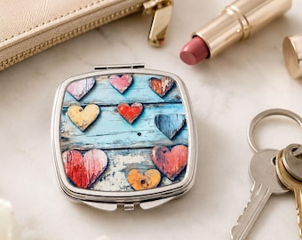 Vintage Yves Saint Laurent Heart Jewel Compact, Rhinestone YSL