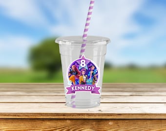 Custom Pop Star Hero Plastic Cups, Personalized Anime Inspired Party Supplies