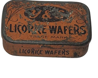 Vintage Y&S Licorice Wafers Tin National Licorice Company Brooklyn NY Antique