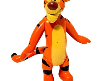 Disney Winnie the Pooh Tigger Action Figure Orange Black Striped 5.5 Inch Toy *