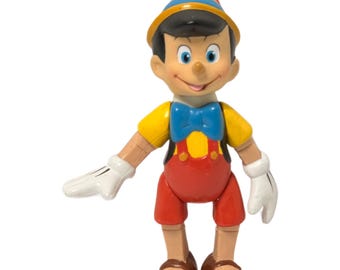Disney Pinocchio Action Figure 5.5 Inch Poseable Toy Yellow Red Blue Classic *