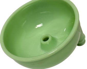 Vintage Jadeite Glass Juice Reamer Bottom Bowl McKee Green Uranium Glow