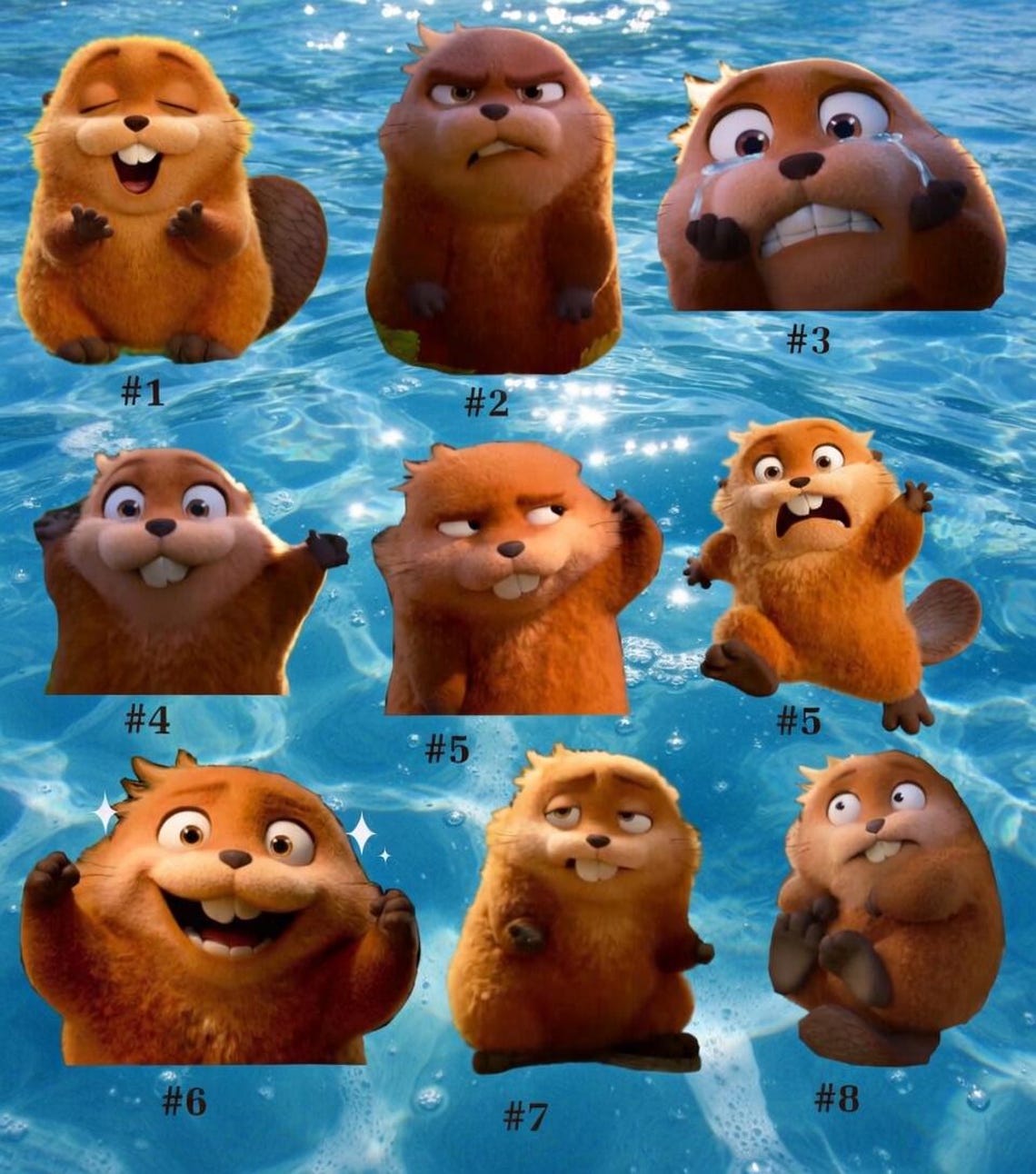 Cartoon Beaver Sticker, Funny Meme Vinyl Decal, Vintage Style Art ...
