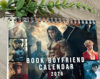 Kalendarz „Morally Grey Book Boyfriend” na rok 2026 – Dark Romantasy Gift v3