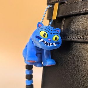 Kpop Demon Hunters Tiger Derpy | Keychain Bag Charm | Car Mirror Hanging Decor | Desk Decor Collectible Figure | Gift for Kpop & Anime Fans