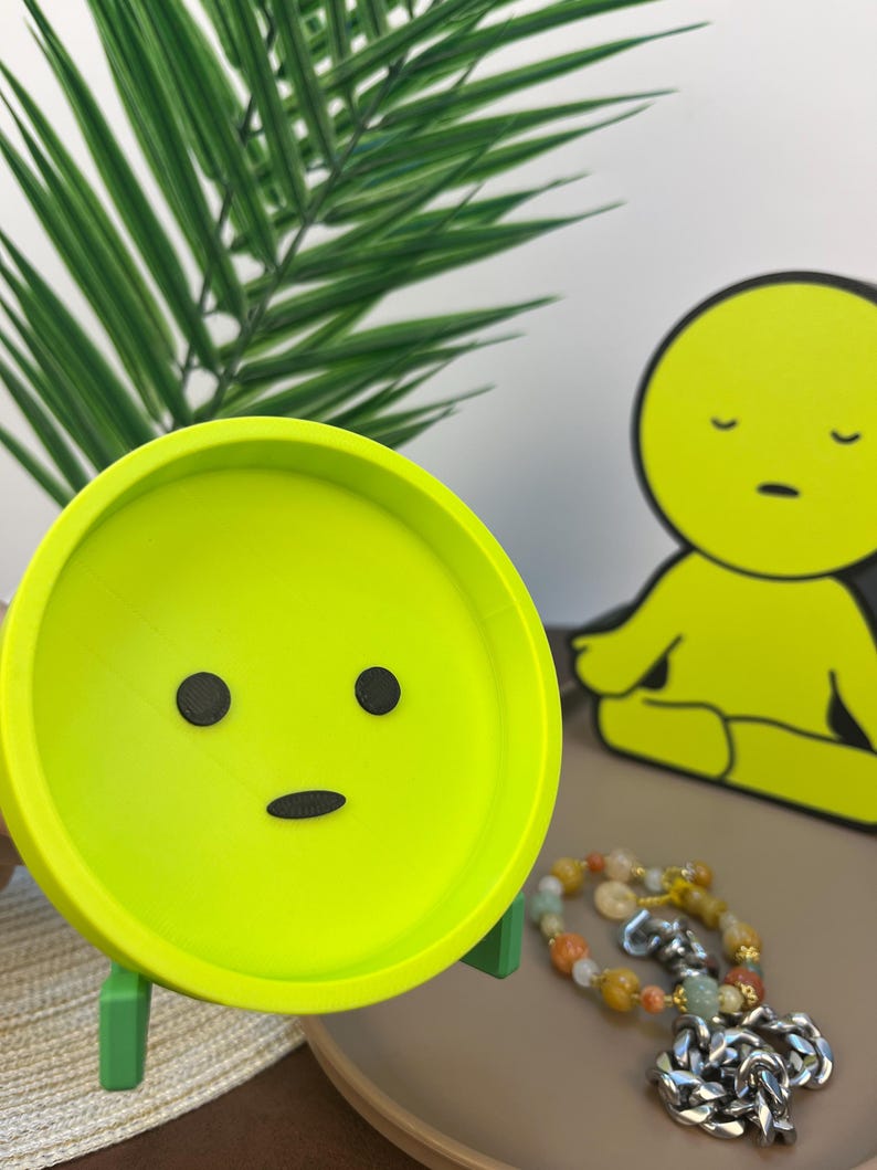Smiski Trinket Tray - Smiski Face Ring Dish, 9cm or 18cm Jewelry & Key Tray | Entryway Desk Organizer, Kawaii Decor