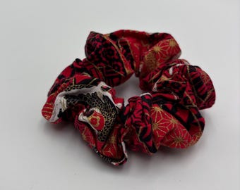 Handmade Brocade Scrunchie | Chinese-Inspired Hair Scrunchie | Unique Brocade Fabric | Choose Your Pattern | Handmade Gift